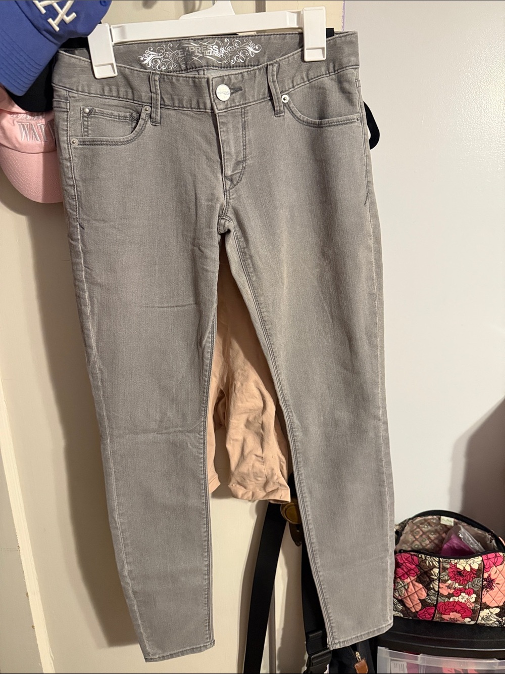 Express Gray Skinny Jeans
